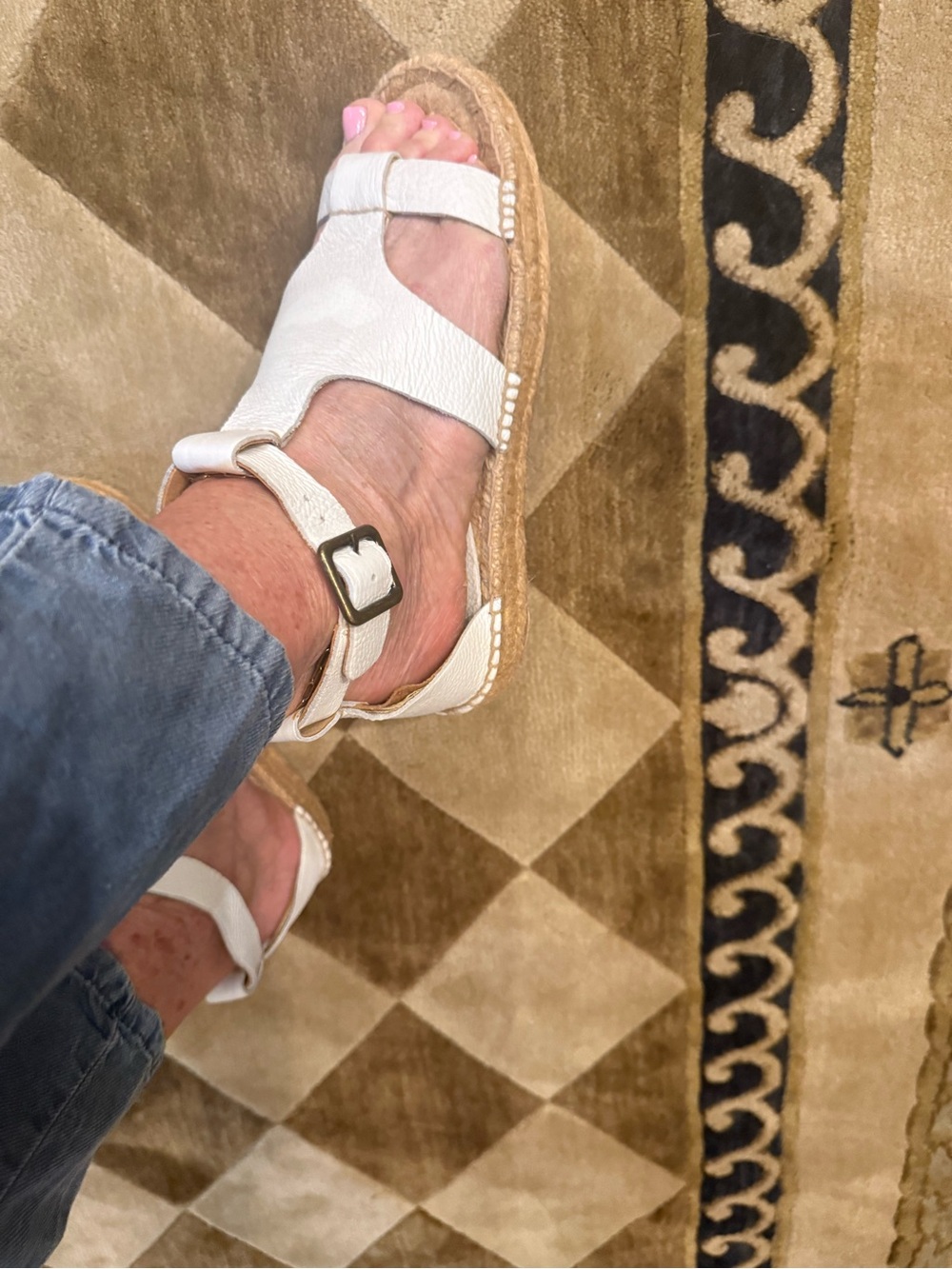 Soludos White Leather Espadrille Ankle-Strap Sandals NWT - Picture 11 of 11